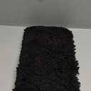 MAYSHINE Plush Shaggy Chenille Bath Mat | Extra Soft, Super Absorbent, Non-Slip Bathroom Rug | Fluffy Microfiber, Area Rug Sets for Bathroom Floor, Kitchen, Living Room | 23"x14" | Black