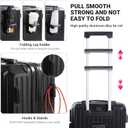 Carry-on Luggage with Cup Holder & USB Charging Port, Hard Side Luggage with Spinner Wheels, Lightweight Luggage for Travel, Business (Black, Carry-On 20-Inch)