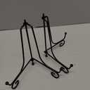 (2 pack)Iron Display Stand, Black Iron Easel Plate Display Photo Holder Stand, Displays Picture Frames, Cookbooks, Decorative Plates, Tablets and Art 5 Inch