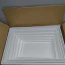 Leinuosen 7 Pcs Extra Large Buffet Risers Set 10" to 16" Rectangle Acrylic Display Box Catering Dessert Table Riser Food Display Decorative Stand with Hollow Bottom for Catering Supplies(White)