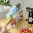 Acrylic Coffee Pod Organizer for Nespresso Vertuo Pod Holder 60 Pods Clear Vertuo Pod Storage Drawer (3 Tier)