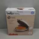 bella Flip-n-Store Waffle Maker with EverGood Ceramic Nonstick Coating, Fits-anywhere Kitchenware, Power Indicator Light, Cool Touch Handle & Cord Wrap, 7 Wide & 1" Deep Plates, 1000 Watt, Oatmilk
