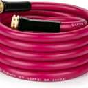 WELLUCK Garden Hose 5/8 in x 25 FT, Heavy Duty Durable Anti Kink Flexible Garden Water Hose for Drinking Water Safe BPA Free, All-weather Lightweight Water Hose for Garden RV Camper Marine