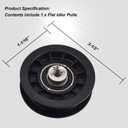 Karbay 539110311 Lawn Tractor Idler Pulley Replacement Compatible with Husqvarna Craftsman Poulan Zero-Turn Mower 14259, 84005748, 607163-3/8" ID & 3-1/2" OD (2 Pack)