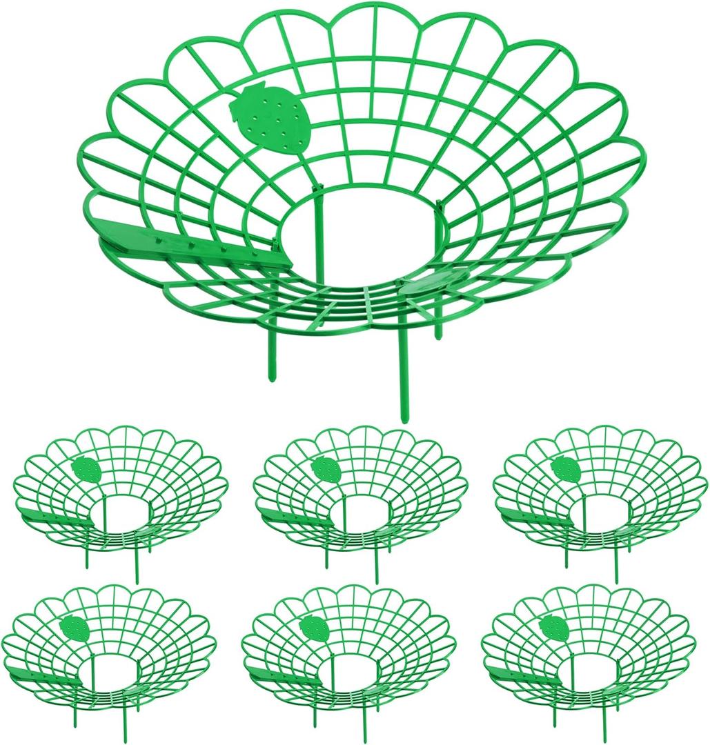 Iceyyyy 6 Pack Strawberry Plant Stand Supports-Strawberry Plant Support Stand Rack with 4 Support Feets-Growing Frame Holder Cage to Keep Berries Clean and Prevent Rot(6 Pack)