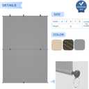 E&K Sunrise 4'W x 6'H Outdoor Roller Shades Patio Cordless Roll Up Blinds Foldable Sun Shade UV Block Exterior Sun Screen for Outside Porch Backyard Deck Pergola (Gray)