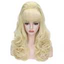 Probeauty Long Wave Blonde Bouffant Beehive Wigs Big Curly Wavy Retro Wigs for Women 70s 80s Costume 23 Inch