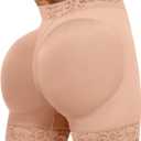 SHAPELLX Butt Lifting Shapewear For Women Tummy Control Faja Shaping Shorts Thigh Slimming Panties Mid Waisted Shaper (Medium, A5-light Skin)