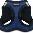 Voyager Step-In Plush Dog Harness  Soft Plush, Step In Vest Harness for Small and Medium Dogs by Best Pet Supplies - Harness (Royal Blue Faux Leather), S (Chest: 14.5 - 16")