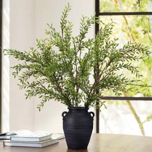 3 Pack 43" Artificial Eucalyptus Branches for Spring Home Decor, Tall Faux Greenery Stems for Vases, Centerpieces, Wedding Arrangements, Table Displays, Farmhouse Modern Floral Decorations