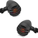 NTHREEAUTO Motorcycle Blinkers, Waterproof Aluminum Bullet LED Turn Signals, Rear Red Indicator Light Compatible with Harley Dyna, Honda, Yahama, Bobber,Suzuki and Kawasaki 12V Motorbikes