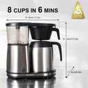 Bonavita 8 Cup Drip Coffee Maker Machine, One-Touch Pour Over, Auto Pause Brewing with Stainless Steel Double Wall Thermal Carafe, SCA Certified, Dishwasher Safe, BV1901TS