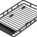 64" x 39" x 6" Cargo Roof Rack, Universal Rust-Proof Roof Basket for SUV, Heavy Duty Steel Rooftop Cargo Carrier, Car Top Luggage Holder 150LBS Capasity, Easy Assembly, Black