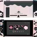 GeekShare Protective Case for Switch 2017 Anti-Scratch Slim Silicone Cover Shell with 2 Thumb Grip Caps - Sweetheart Skull