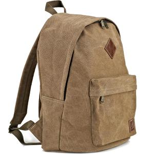 Canvas Laptop Backpack, Durable Rucksack, Travel Bag Fits 15.6 Inch Notebook for Men Women Factory Directly(Coffee)