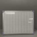 Lined Whiteboard Blank Grid Aluminum Frame Dry Erase Board Reusable Wall Mounted Board for Scheduling, to Do Lists Weekly Planning Home Work(24 x 18 Inch,Whiteboard with Grid)