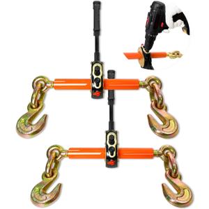 YATOINTO Electric Torque Drive Load Binder 2 Pack | Fits 3/8-1/2 Chain | 9,200 lbs SWL | Heavy-Duty Ratchet Binder Compatible with Portable Drill for Fast Cargo Tie-Down & Load Securement