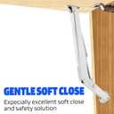 2 Set 250N Lid Support Hinges for Toy Boxes, Heavy Duty Safety Slow Close Hinge for Toy Box Soft Lid Hinges for Wooden Box Trunk Bench Chest