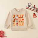 Toddler Girl Christmas Outfit Santa Claus Sweatshirt+Tutu Gauze Skirts Winter Clothes 1-7 Years (2-3T, New-begie)