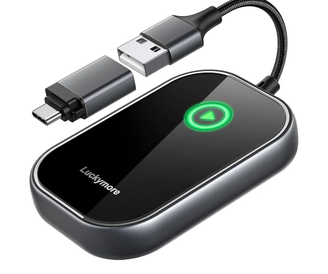 Wireless CarPlay Adapter for Apple iPhone, Converts Factory Wired CarPlay to Wireless CarPlay 2024 Upgrade Plug & Play Auto Connect for Cars from 2015 & iPhone iOS 10+ Black Not for Tesla & Andorid