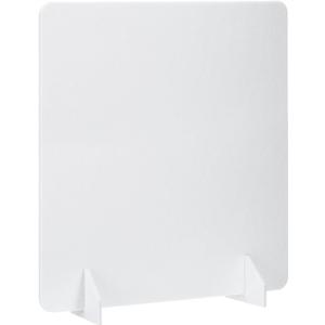 PATIKIL Desk Dividers 24" x 24", 1 Pack Desk Privacy Panel Freestanding Noise Reducing Partition Acoustic Panel with 2Pcs Support Feet for Testing Office Home Library, Pure White Style A
