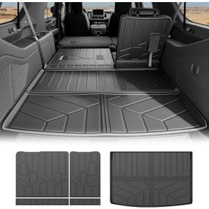 Cargo Mat Compatible with 2021-2025 Chevy Suburban/GMC Yukon XL Cargo Liner Backrest Liner Seatback Protector for Chevrolet Suburban/GMC Yukon XL Accessories(21-25 Suburban/Yukon XL)