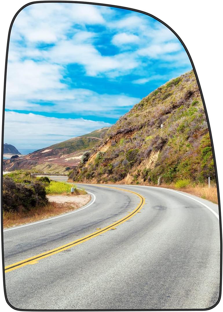Passenger Right Side Heated Upper Mirror Glass Replacement Fits for 2014-2021 Ram Promaster 1500 2500 3500 for CH1321376