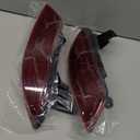 Rear Bumper Reflector Compatible with Hon-da HR-V 2016 2017 2018 2019 2021 2022, [DOT Certified] Rear Bumper Reflector Cover [No Bulbs], OEM Part #33505T7SA01, 33555T7SA01, 2 PCS, Smoked Lens