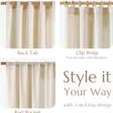 jinchan Beige Linen Blend Curtains 90 Inches Length 2 Panels for Bedroom Living Room, Light Filtering 50 Inches Wide Natural Farmhouse Drapes with Rod Pocket Back Tab (50W x 90L, Ecru)