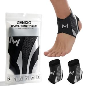 Ankle Brace.Adjustable Velcro Stabilizer, Compression Sleeve for Sprain Relief, Arch and Heel Support, for Running, Walking, Sports.（2 PCS）