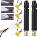Home High-Pressure Car Wash Water Gun with Booster Nozzle and Hose, High Pressure water Hose Nozzle for Watering Plants and Vegetables,Pressure Washer 2pc