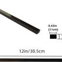 15 Pcs Marble Tile Edge Trim,12 Inch Marble Pencil Liner Both Side Polished for Bathroom, Backsplash, Kitchen, Tile Shower (15 - Black)