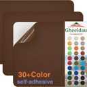 Canvas Repair Patch 911 Inch 3Pcs Waterproof Self-Adhesive Fabric Repair Patch for Tents,Boat Cover,Pop Up Canopy,Patio,Bags,Car Seats,Sofas,Furniture Cover(Brown)