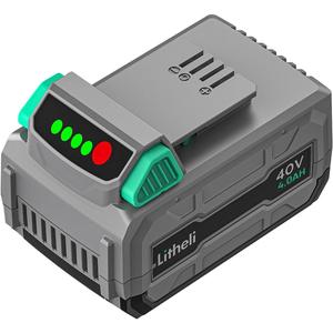 Litheli 40V 4.0AH Lithium Ion Battery Pack, Only for Litheli 40V White and Green Tools