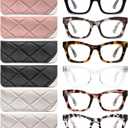 CCVOO 6 Pack Oprah Reading Glasses for Women, Eyeglasses, Blue Light Readers for Women, Computer Eye Glasses, Cheaters (A4 Mix)