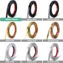 Gaahing 196.8" x 1" Matte Black Molding & Wall Trim, Flexible Peel and Stick Decorative Strip for Tile, Mirror, Ceiling, Floor, Panel, Cabinet