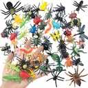 48PCS Mini Bug Toys Fake Plastic Bugs and Insects for Kids Toddler Halloween Birthday Party Favors Easter Valentines Basket Stuffers Goodie Bag Fillers April Fool's Day Prank Gifts