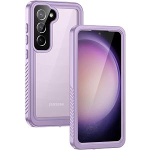 Lanhiem for Samsung Galaxy S23 Case (Not for S23 Plus), IP68 Waterproof Dustproof Case with Built-in Screen Protector, Heavy Duty Full Body Protective Cover for Galaxy S23 5G 6.1 Inch, Purple