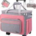 Sewing Machine Case with Wheels, Detachable Rolling Sewing Machine Carrying Case on Wheels, Rolling Trolley Tote with Multi Storage Pockets for Most Standard Sewing Machine and Accessories