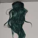 Dark Green Wavy Layered Wigs with Curtain Bangs for Women Long Green Body Wave Layered Wavy with Bangs Synthetic Heat Resistant Fiber Wigs for Girls Daily Party Use (GREEN)