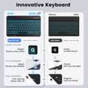 BLUTLOTUS Keyboard Case for iPad Air 11-inch(M3 M2)/10.9-Inch Air 5th 4th Generation Case with Keyboard/Ipad Pro 11(4th/3rd/2nd/1st Gen)- 7 Backlit Detachable, Folio Cover with Pencil Holder (Black)