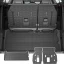 powoq 7&8 Seats Cargo Mat Compatible with 2021-2025 Toyota Sienna Trunk Mat Cargo Liner TPE Backrest Mat Trunk Liner Replacement for 2021-2025 Toyota Sienna Accessories (Trunk Mat+Backrest Mat)