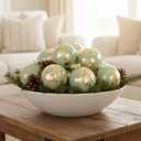 Suncalla 18 Pcs World Globe Christmas Ball Ornaments Sage Green Earth Globe Ornaments for Christmas Tree Golden Textured Vintage Hanging Shatterproof Plastic Balls for Xmas Tree Holiday Party Deco