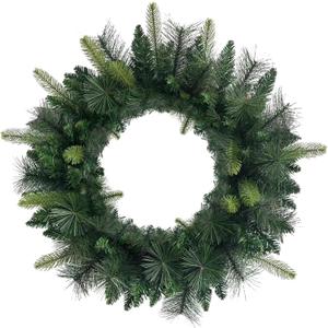 24 Inch Christmas Wreath Artificial PE Pine Wreaths Front Door Hanging Decor for Windows Xmas Winter Indoor and Outdoor Wreath