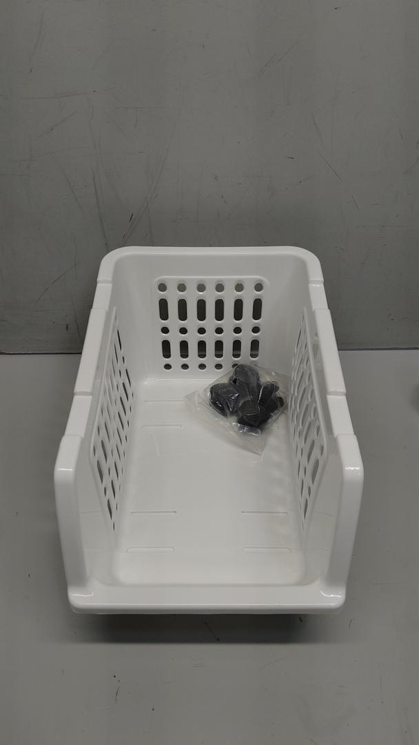 Storage Container Storage Box Bin, Hollow Design, Used for Vegetable/ Fruit/ Bathroom/ Bedroom/ Snack Organizer, With Wheels