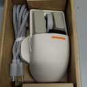 LOFREE Touch PBT Wireless Mouse with USB Receiver, Bluetooth, Wired Connection, Rechargeable, 4000 DPI with OLED Screen Compatible with Glass Surface for Mac Windows PC Notebook/Block Retro Grey