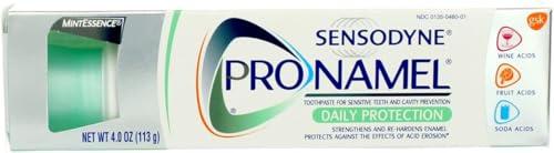 Sensodyne Pronamel Daily Protection Enamel Toothpaste for Sensitive Teeth and Cavity Protection, Mint Essence - 4 oz 2 pcs