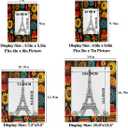 Ethnic Pattern 8x10 Picture Frame African Print Wood Photo Frames Display Photos 7x9 with Mat or 8x10 Without Mat for Wall Mounting or Tabletop Display for Home Gallery Decor