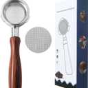 58mm Bottomless Portafilter with 3 Ears, Espresso Portafilter with Filter Basket and Puck Screen, Fit for Electactic 20 Bar, for Kismile Espresso Machines with Grinder