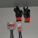 3 Piece Putty Knife & Gloves Set - 2" & 4" Stainless Steel Scraper Tool for Wall Repair Paint Scraper Art Auto & Kitchen Rustproof Durable with Non-Slip Grip DIY Contractors Renters (Gloves Included)